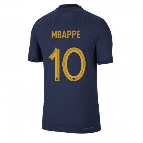 Francuska Kylian Mbappe #10 Domaci Dres SP 2022 Kratak Rukavima